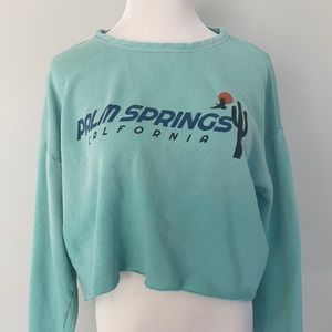 Pacsun Cropped Graphic Sweater